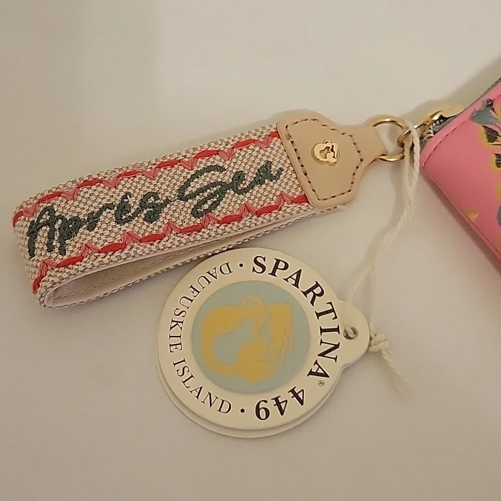 Spartina 449 Apres Sea Clutch Queenie Tropical Floral Pink NWT